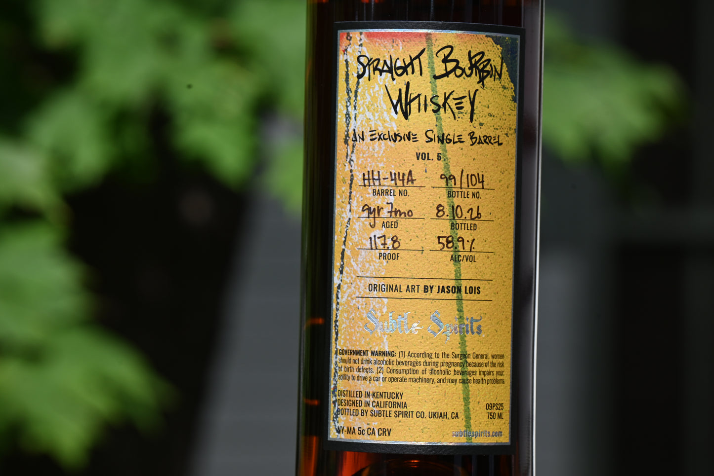 Vol. 5 Private Barrel Bourbon #HH-44A